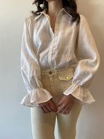 Load image into Gallery viewer, SHELBY LINEN BLOUSE - IVORY