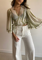 Load image into Gallery viewer, JOPLIN BOLERO OLIVE TIE DYE

