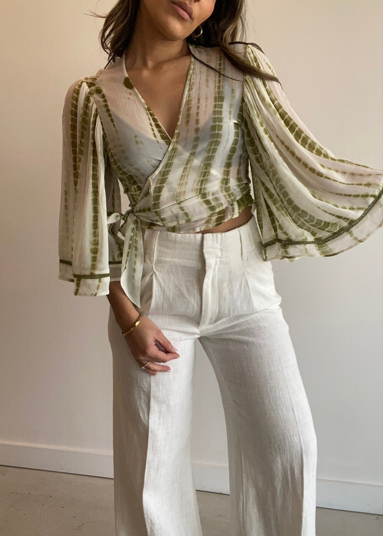 JOPLIN BOLERO OLIVE TIE DYE