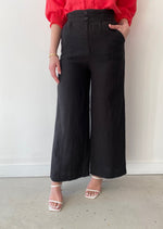 Load image into Gallery viewer, COAST LINEN PANT - BLACK
