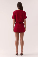 Load image into Gallery viewer, AINE MINI DRESS - RASPBERRY
