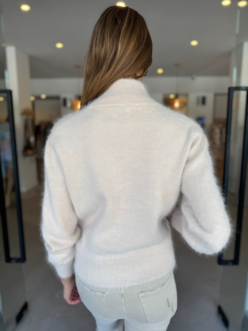 FELIX CASHMERE BOMBER - OATMEAL