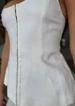 Load image into Gallery viewer, QUINN LINEN VEST - WHITE
