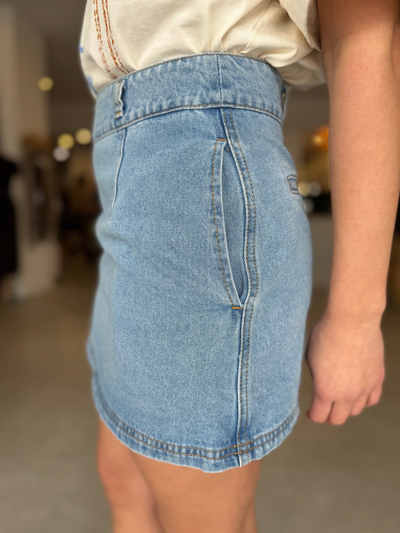 MILES DENIM MINI SKIRT