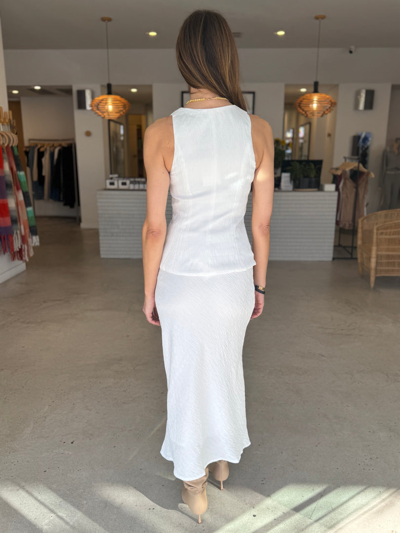 SARANDON SKIRT SET - WHITE