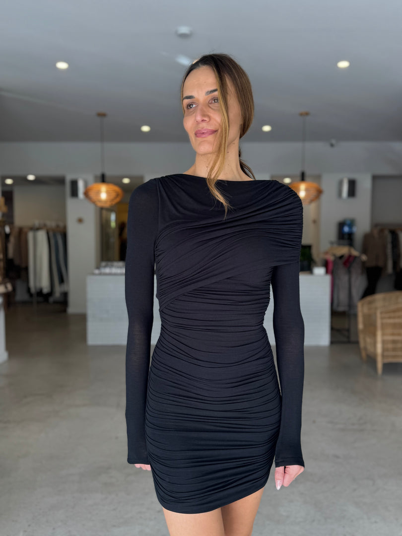 KAI MINI DRESS - SHADOW