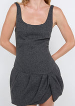 Load image into Gallery viewer, SHAE MINI DRESS CHARCOAL
