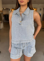 Load image into Gallery viewer, RIPTIDE DENIM TOP
