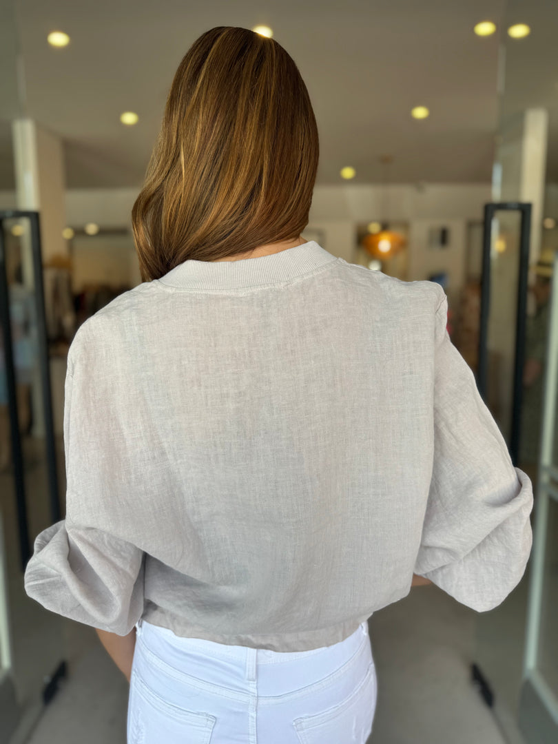 LINEN JACKET - CASHMERE