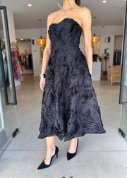 ASHER MIDI DRESS - BLACK