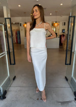 Load image into Gallery viewer, SADIE LINEN MAXI SKIRT - WHITE

