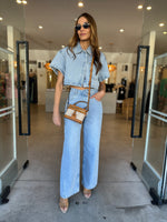 Load image into Gallery viewer, ZARA CROPPED DENIM SHIRT OAKLAND
