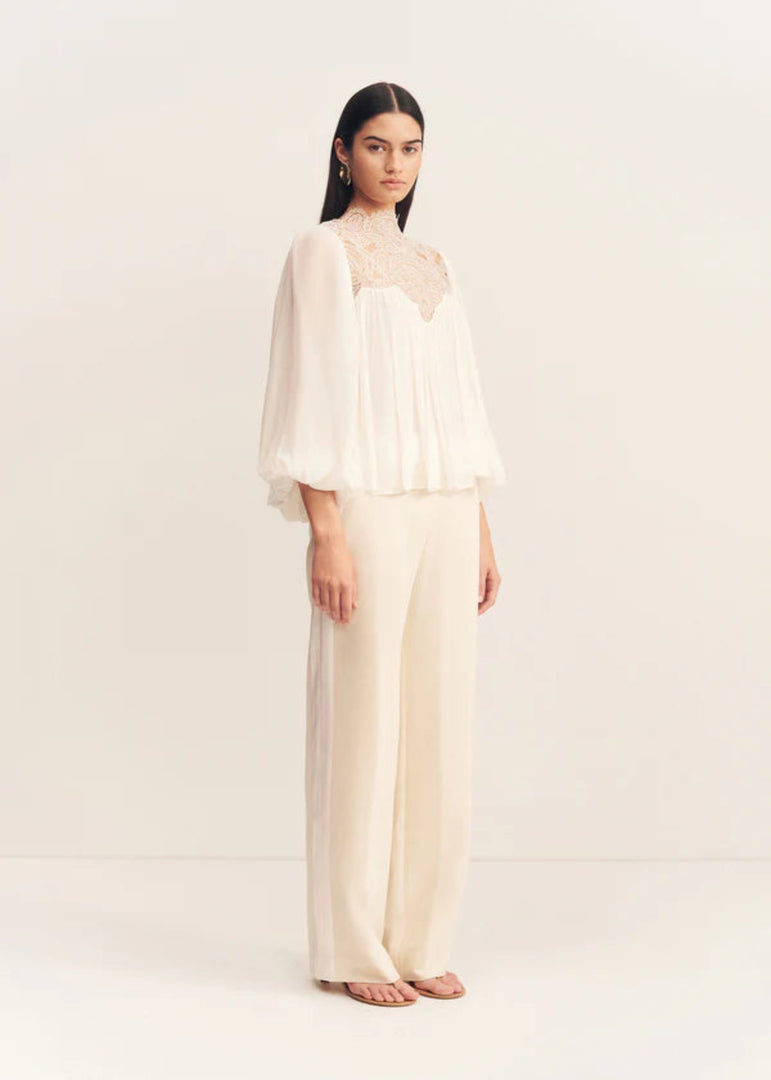 EMORY LACE BLOUSE IVORY