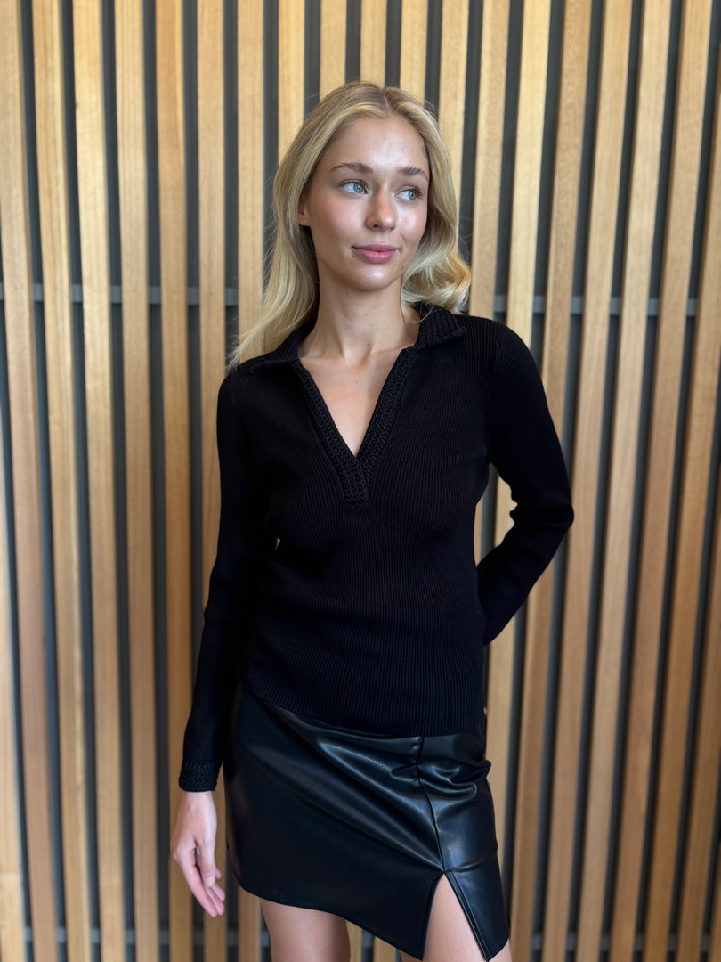 MIMI LS TOP - BLACK