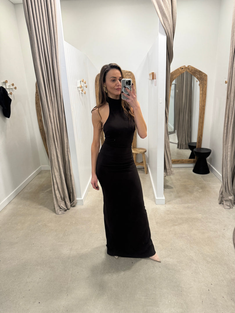 RHI GOWN -COFFEE