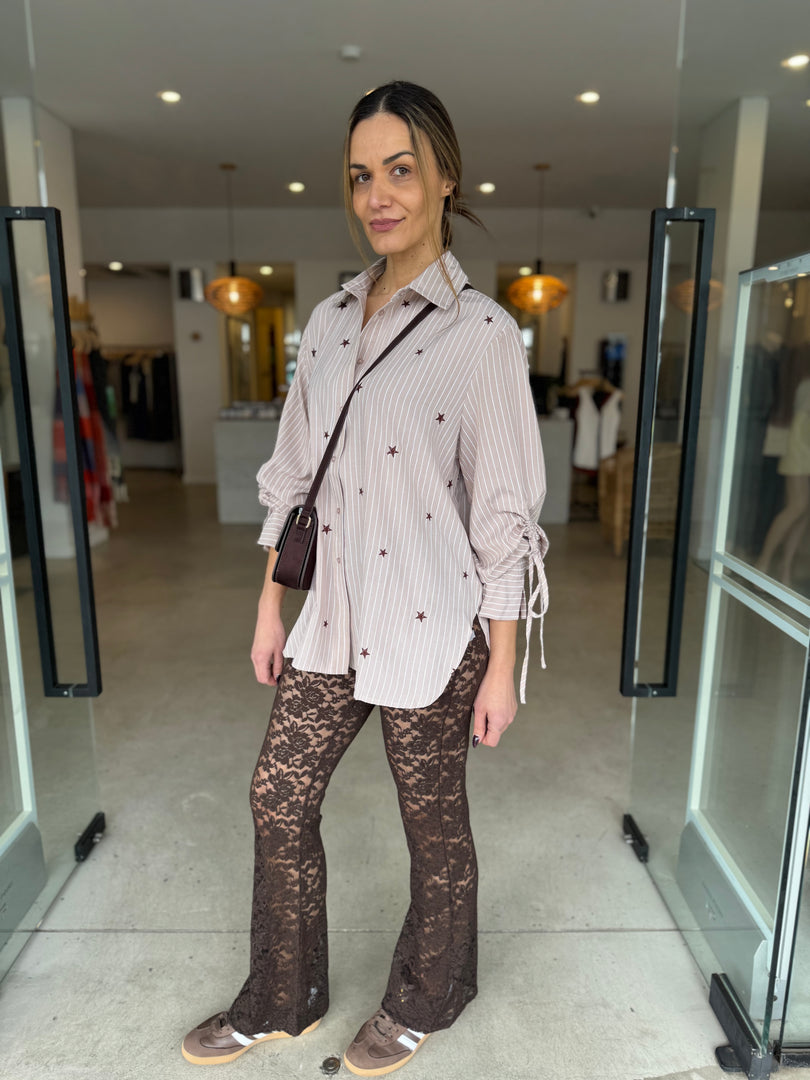 DOLCE LACE PANT - DARK CHOCOLATE