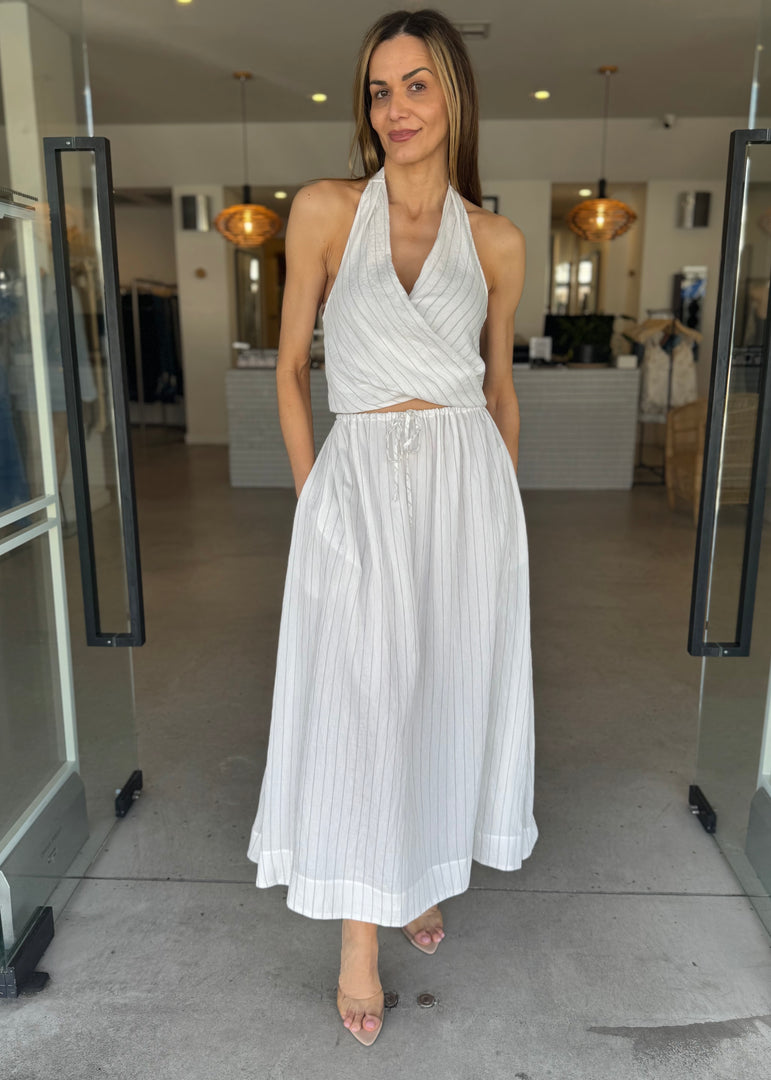 SASKI HALTER TOP - WHITE