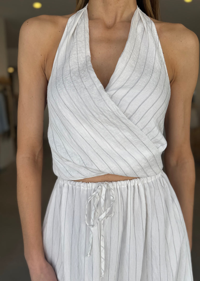 SASKI HALTER TOP - WHITE