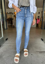 Load image into Gallery viewer, VAPORETTO MET FRONT JEAN - DENIM
