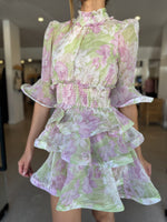 Load image into Gallery viewer, MORGAN TIERED MINI DRESS
