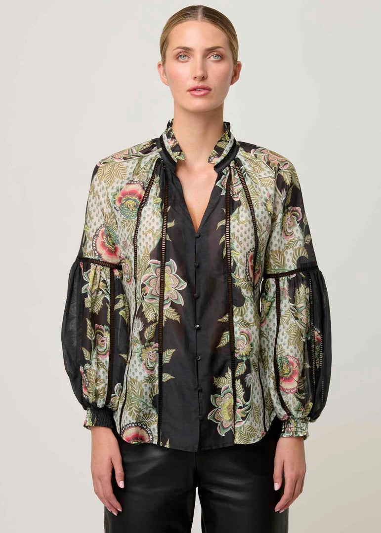 ESPADA COTTON SILK BLOUSE PRINT