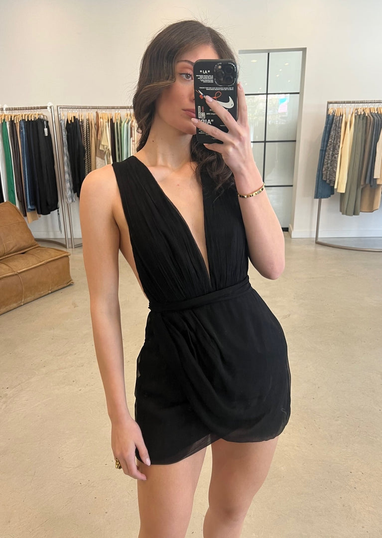 ISOLA PLUNGED MINI DRESS