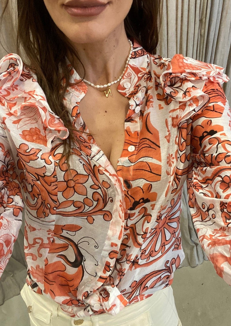 PAULA BLOUSE - RUST