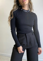 Load image into Gallery viewer, WOODS RIB LS TEE - BLACK
