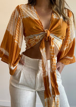 Load image into Gallery viewer, JOPLIN BOLERO MUSTARD TIE DYE
