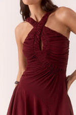 Load image into Gallery viewer, ALORA MINI DRESS FIG
