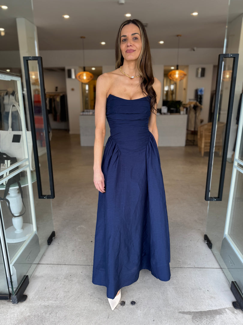 CELESTE STRAPLESS MAXI DRESS -MIDNIGHT