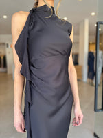 Load image into Gallery viewer, AGNES RUFFLE MAXI DRESS - BLACK
