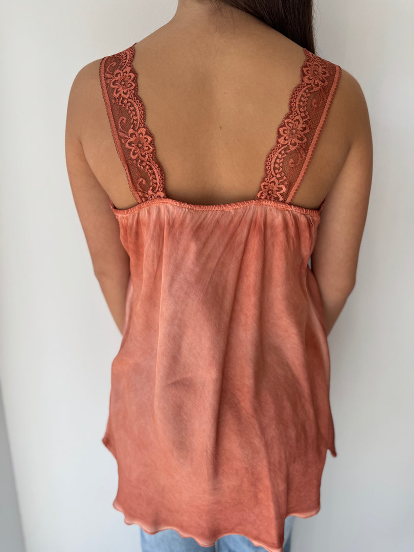 LACE CAMI * RUST