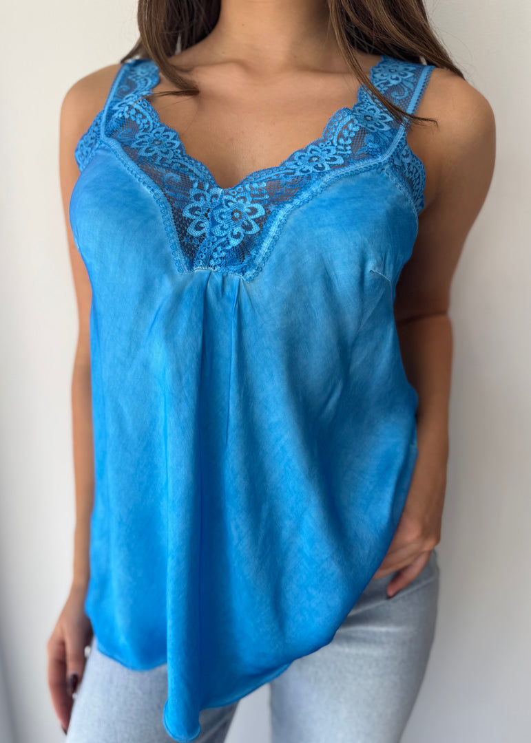 LACE CAMI * BLUE CINA