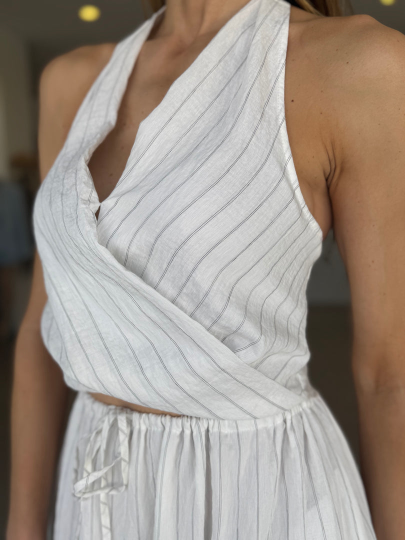 SASKI HALTER TOP - WHITE
