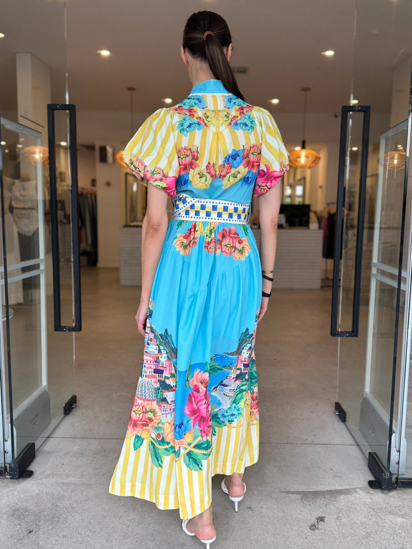 POSITANO MAXI DRESS LEMON