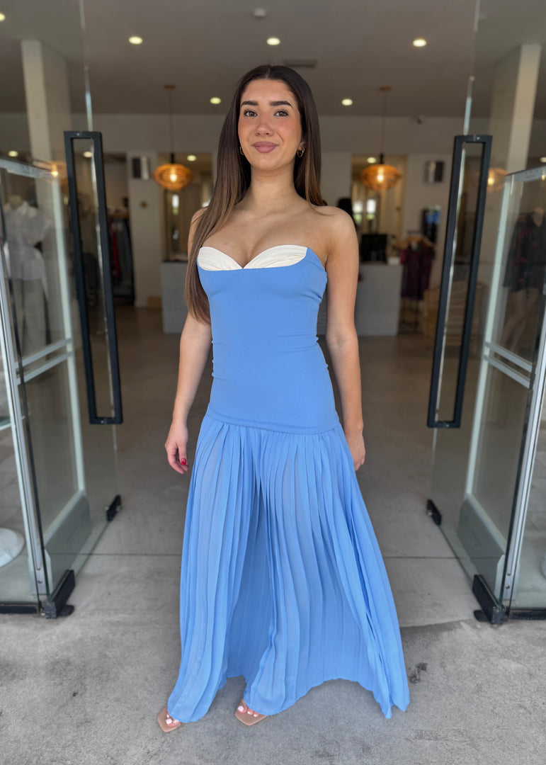 NICOLETTE DRESS - CORNFLOWER