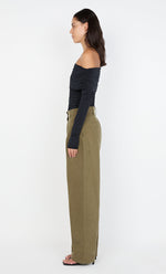 Load image into Gallery viewer, TILLIE DRAPE TOP BLACK
