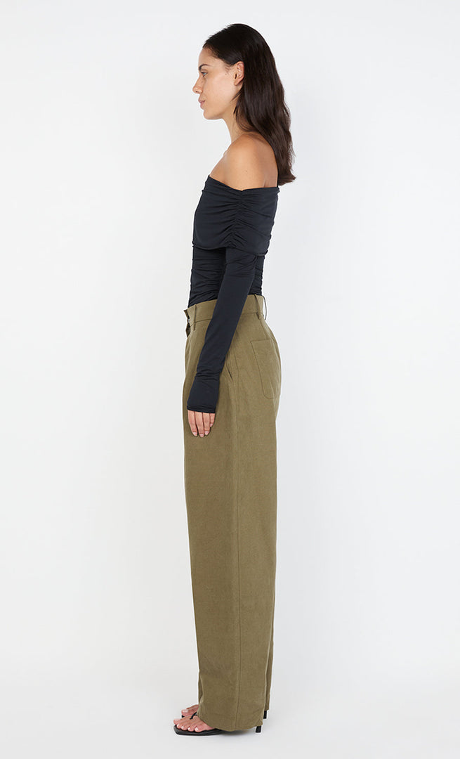 TILLIE DRAPE TOP BLACK