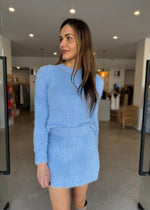 Load image into Gallery viewer, ELIDI KNIT MINI SKIRT SKY
