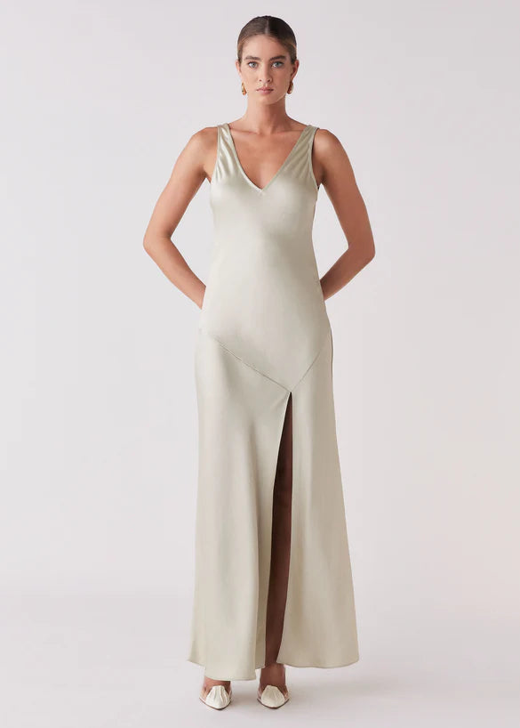 ADDICTION SLIP DRESS SEAFOAM