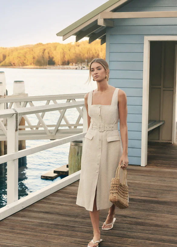 PORTSEA DRESS NATURAL