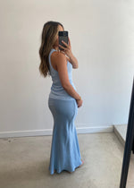 Load image into Gallery viewer, HAYZ CUPRO MAXI SKIRT SKY