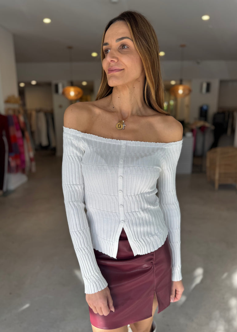 MAI OFF SHOULDER KNIT - IVORY