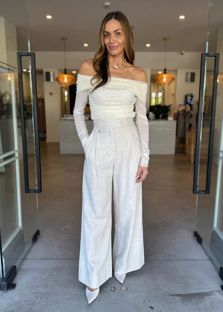 NEWMAN TAILORED PANT PARCHMENT