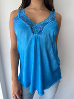 Load image into Gallery viewer, LACE CAMI * BLUE CINA
