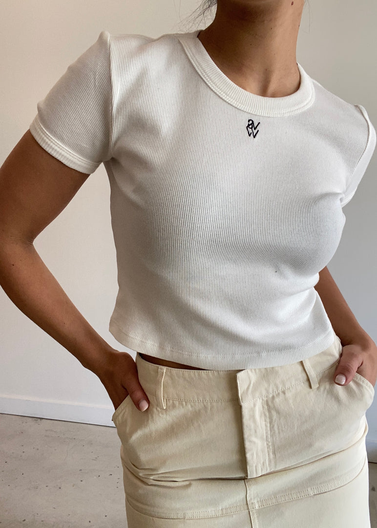 V & W BABY TEE IVORY