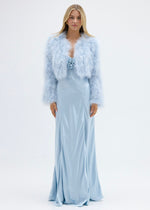 Load image into Gallery viewer, MANHATTAN CROP JACKET - BABY BLUE
