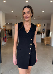 IRENA WRAP DRESS - BLACK