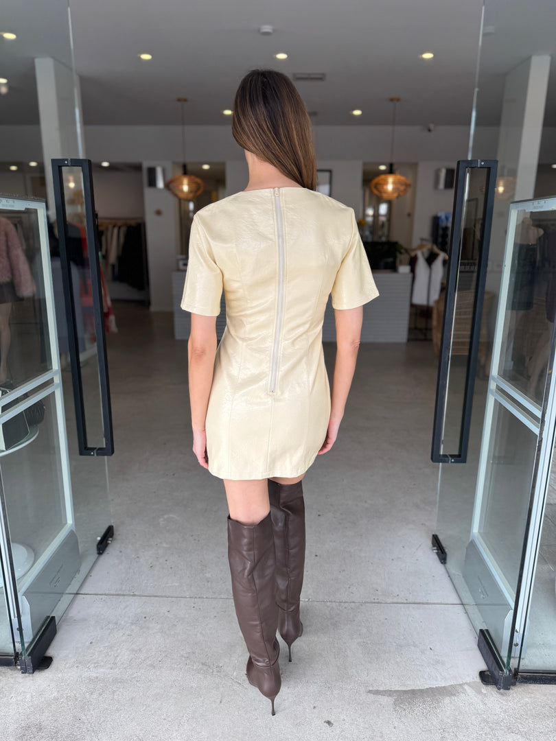 AILIE MINI DRESS - BUTTER